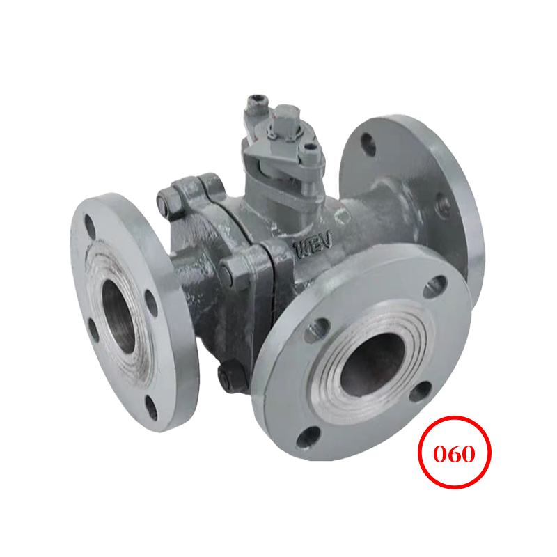 鑄鋼手柄三通球閥 cast steel handle tee ball valve Q44F/Q45F-20C